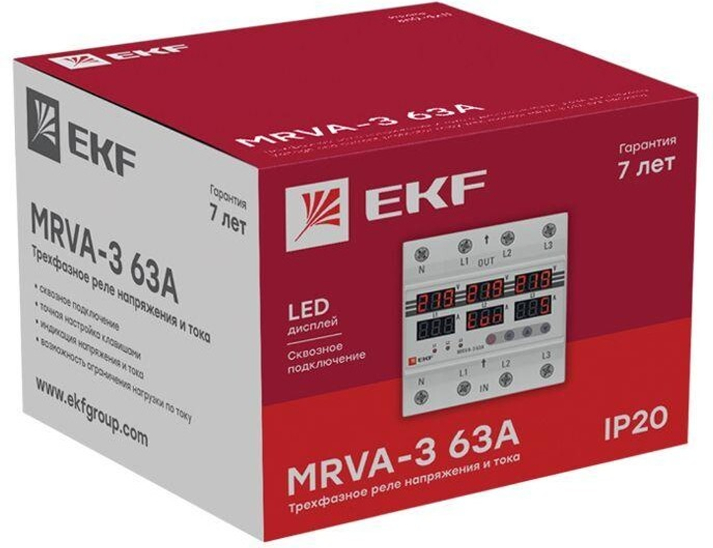 Реле напряжения EKF MRVA-3-63A