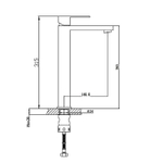 Смеситель для раковины 35к HB11803-7 HAIBA б/отв п/гайку высокий ЧЕРНЫЙ