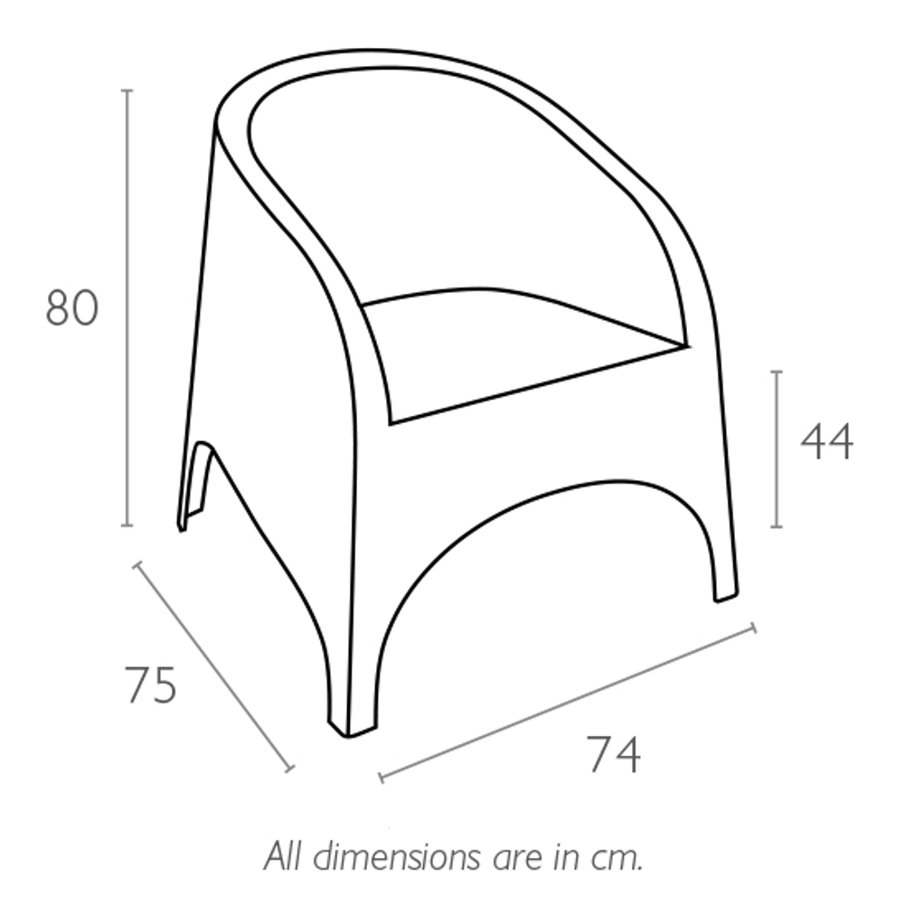 Кресло пластиковое плетеное с подушкой Siesta Contract Aruba, белый