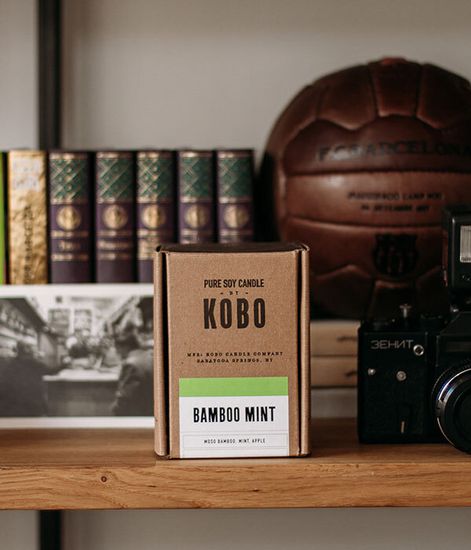 Bamboo Mint, свеча Woodblock, Kobo Candles