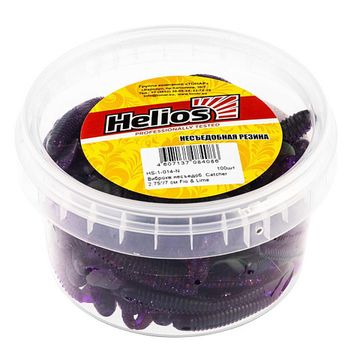 Виброхвост несъедоб. Catcher 3,55'/9 см Fio & Lime 100шт. (HS-2-014-N) Helios