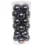 Новогодние шары 5 см (набор 24 шт) «Глянец», графит