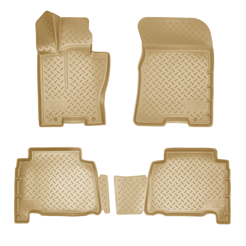 Ковры в салон Norplast/Unidec для Kia Mohave (2021-)Полиуретан,Бежевый,с напольной педалью арт.NPA11-C43-225-B