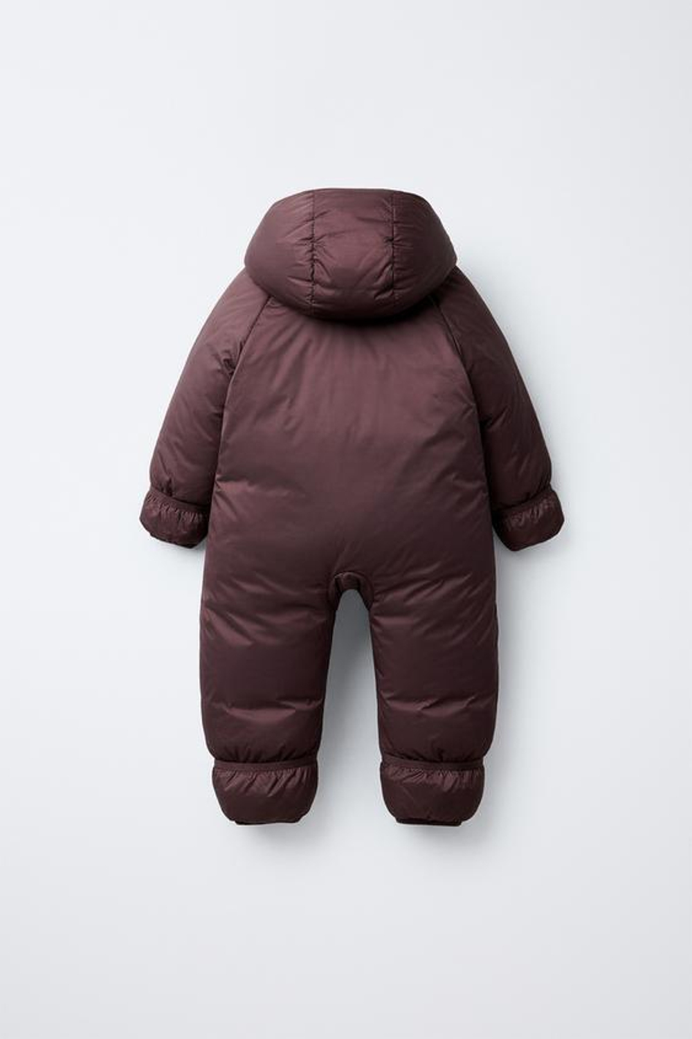 ZARA НЕЙЛОНОВЫЙ КОМБИНЕЗОН С КОНВЕРТИРУЕМЫМИ НОЖКАМИ, БАКЛАЖАННЫЙ