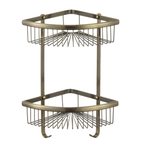 30062-D Угловая сетчатая 2-я полка (БРОНЗА) GANZER (10/1шт)