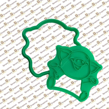 Вырубка пластиковая штамп "Свинка" 10,5*11см)