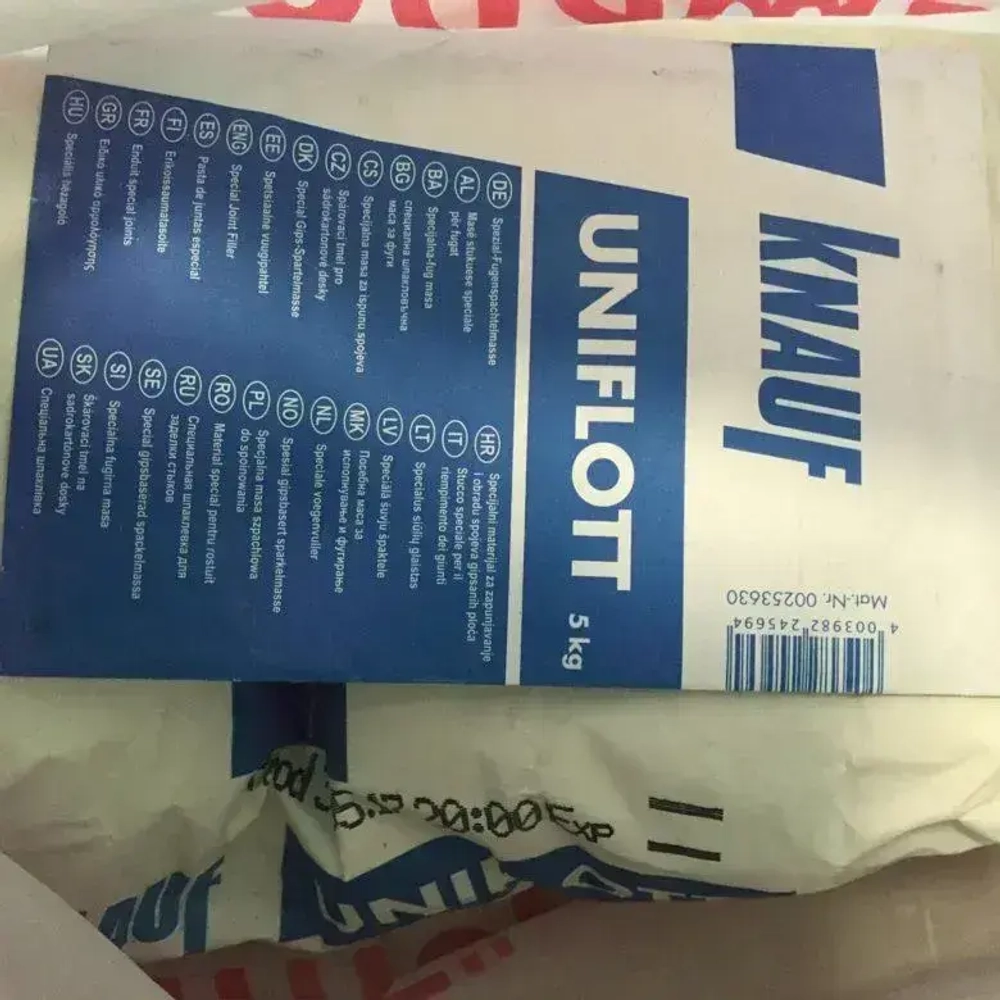 Шпаклевка Knauf Uniflot, 5 кг / Кнауф унифлот, 5кг