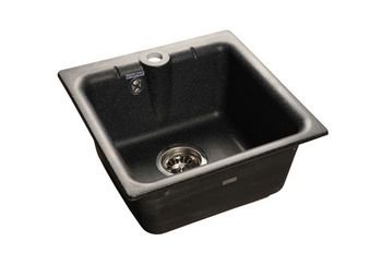 GRANFEST Мойка мрамор PRACTIC  GF-P--420  1-чаш. 420*420мм  черный  арт.GF-