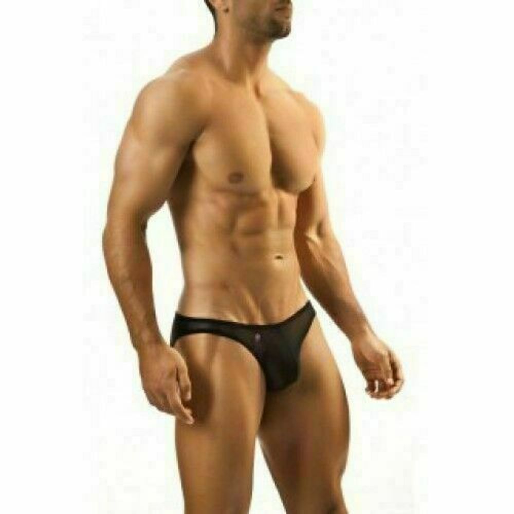 Мужские трусы брифы черные прозрачные Joe Snyder Black Brief