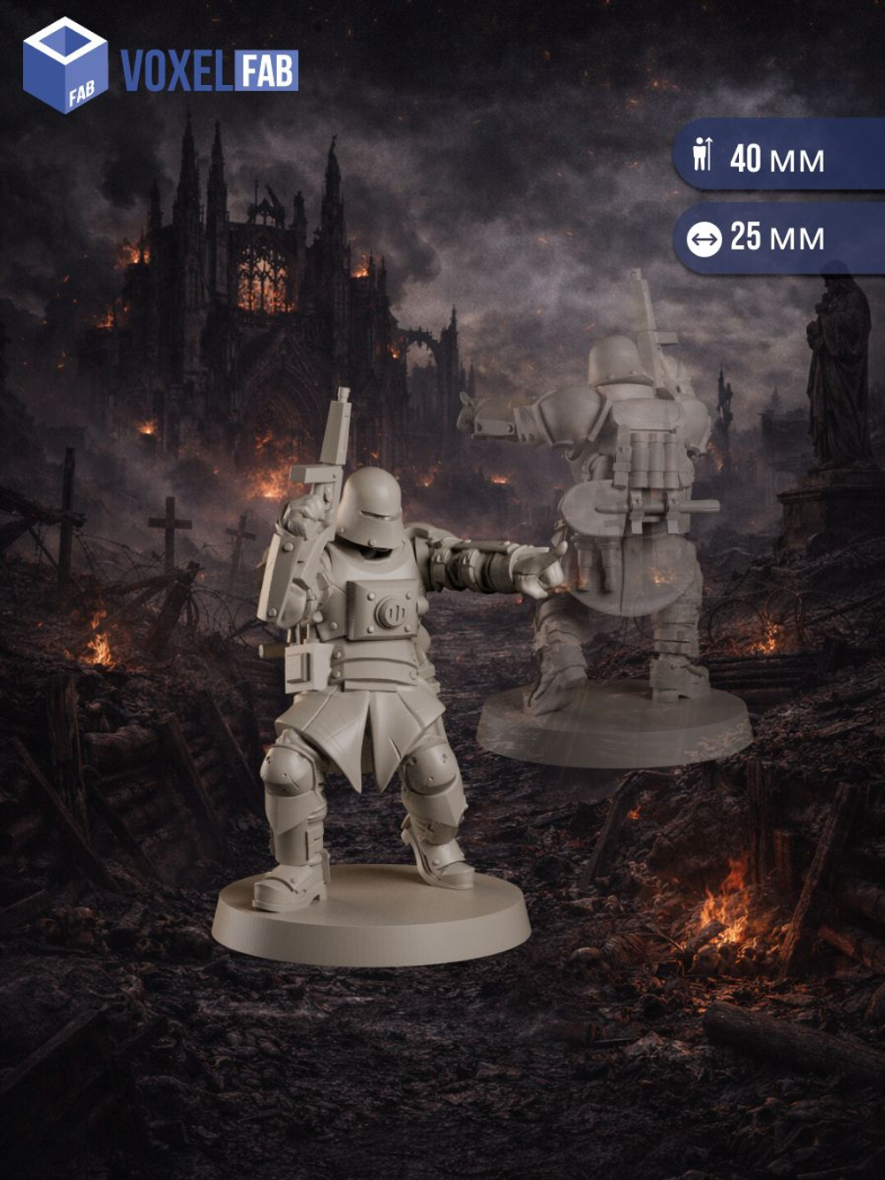 Святой Бастион Новая Антиохия миниатюры для настольных игр РНИ, Trench Crusade