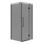 Душевое ограждение Niagara Nova NG-2831-34BLACK (90х90х195) квадрат,черный матовый,дверь распашная,стекло тонированное,1 место