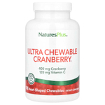 NaturesPlus, Ultra Chewable Cranberry®, 180 жевательных таблеток в форме сердца