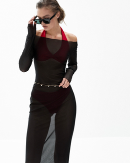 №044 Платье сетка (черный)