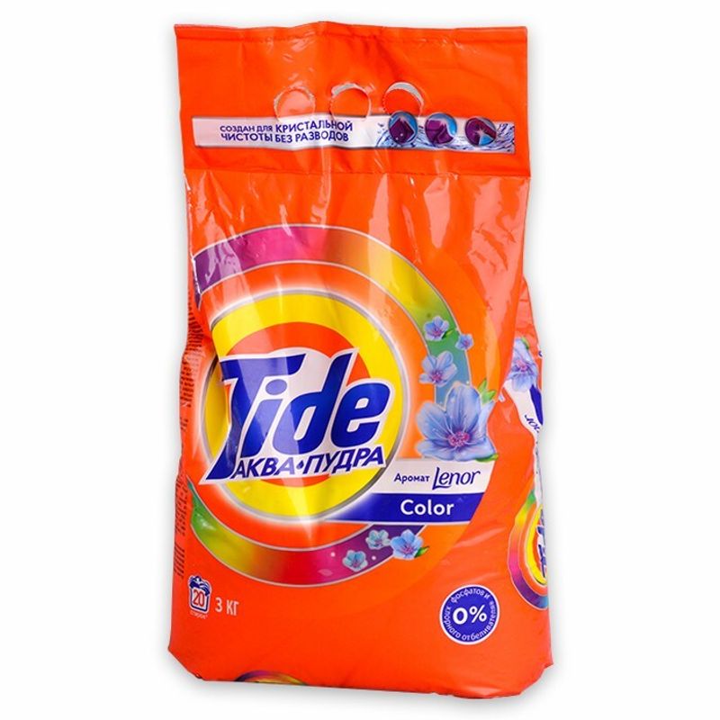 Порошок аква пудра Tide автомат color 3 кг/упак 6 упак/кор