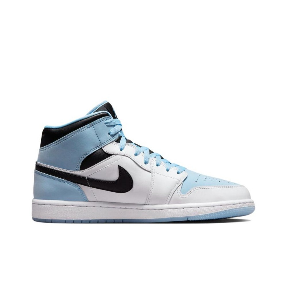 Кроссовки Air Jordan 1 Mid White Ice Blue