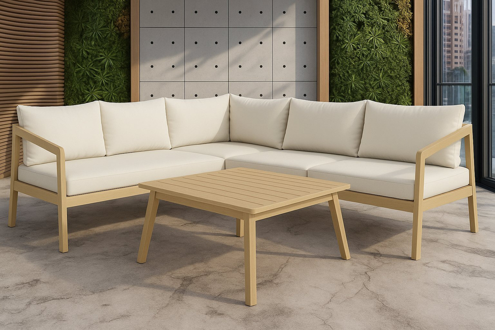 Комплект деревянной мебели Tagliamento Nara, песочный