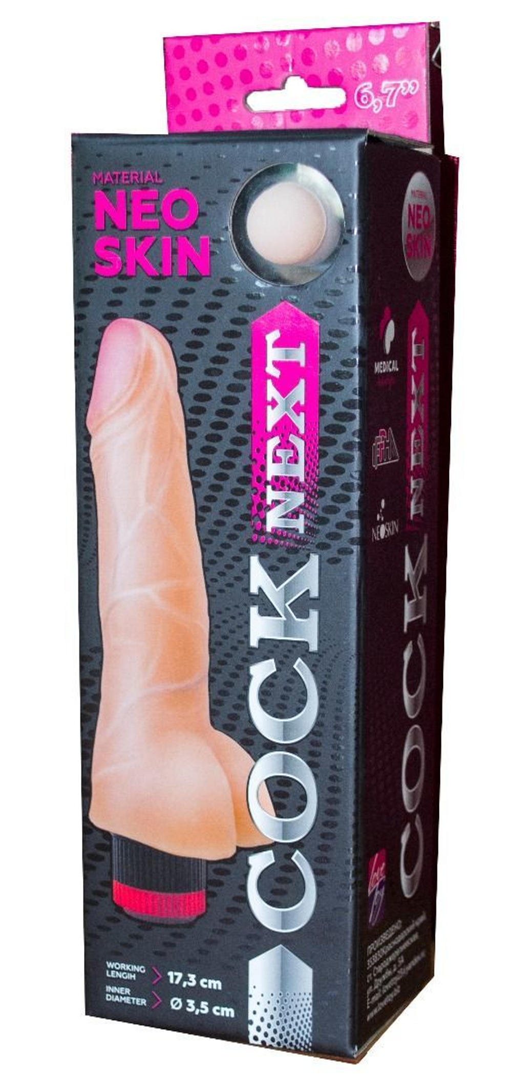 LOVETOY COCK NEXT 6 – реалистичный вибромассажёр из неоскина, телесный, 17,3 × 3,5 см, для вагинальной стимуляции