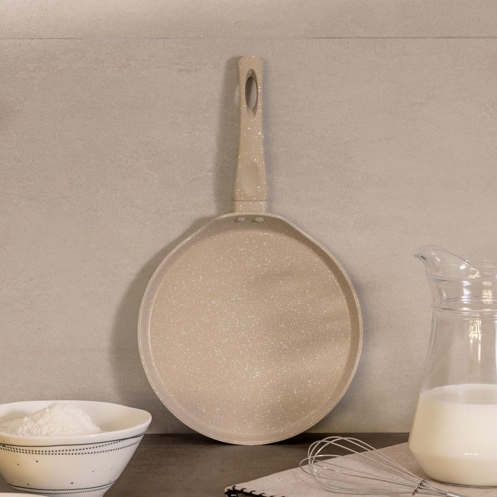 СКОВОРОДА БЛИННАЯ AGNESS С АНТИПРИГАРНЫМ ПОКРЫТИЕМ "LATTE", 22Х2СМ, ИНДУКЦИОННОЕ ДНО