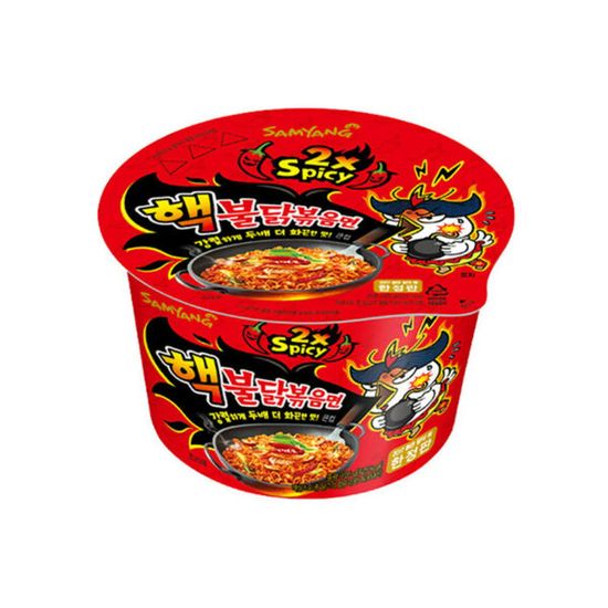 Лапша быстрого приготовления Samyang Hot Chicken Ramen Big Bowl 2X Spicy Очень острая со вкусом курицы, 105 г (Корея)