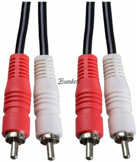 Кабель (R3003) Perfeo 2xRCA вилка - 2xRCA вилка, длина 2м. (25)