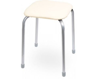 Табурет для кухни НИКА классика 3, стул квадратное сиденье, слоновая кость, 32 см
