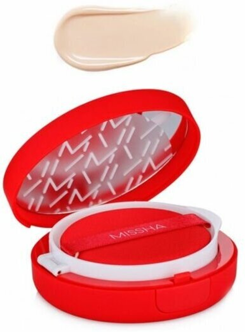 Тональный кушон с матовым финишем. Missha Тон 21 Velvet Finish Cushion SPF50+ PA+++№21 15 гр.