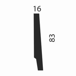 Плинтус под покраску, 83x16 мм