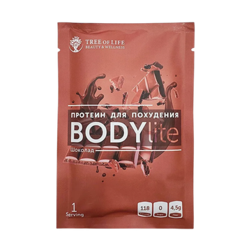 Tree of Life BODYlite 1 порция / 15 порций, Многокомпонентный Протеин для Похудения, Шоколад