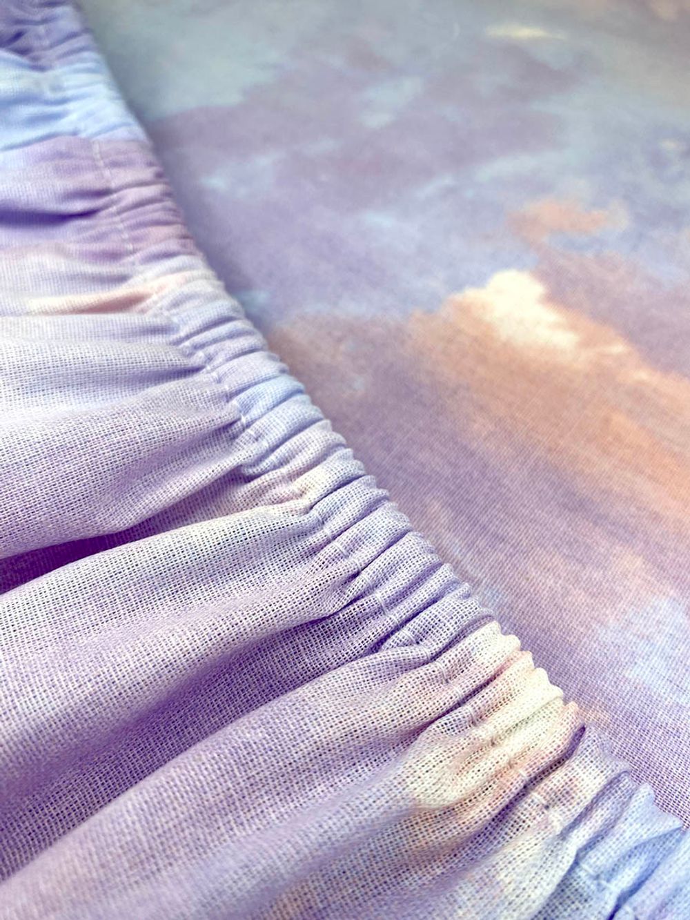 Простынь на резинке Сказка "Небеса" 90х200 см, перкаль