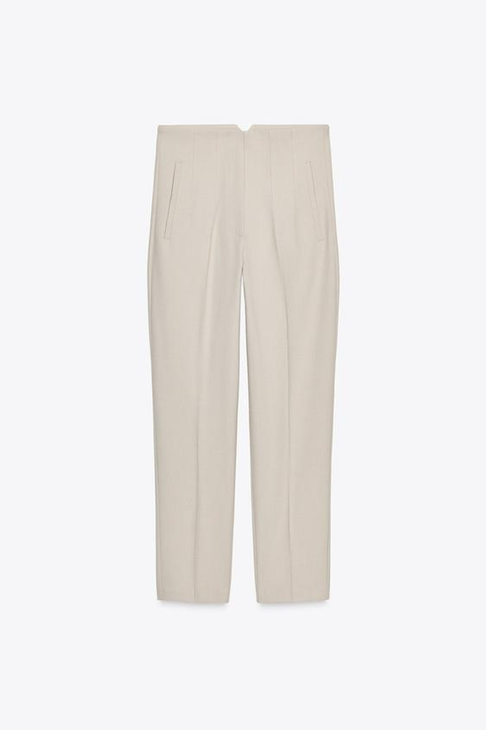 ZARA БРЮКИ С ВЫСОКОЙ ПОСАДКОЙ, БЕЖЕВЫЙ