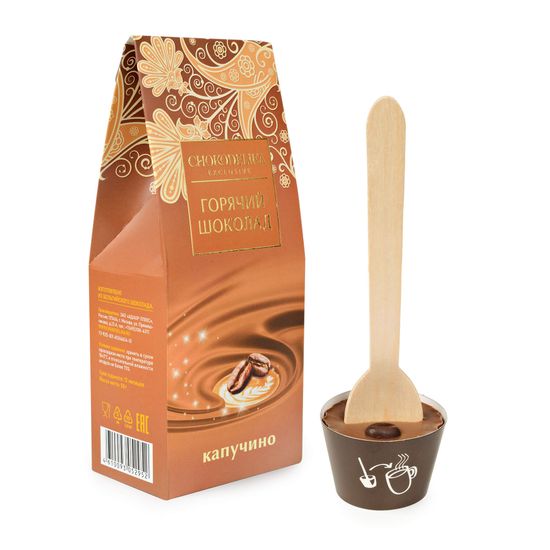 Ложка шоколадная Горячий шоколад молочный "Капучино", 50 гр, в коробке
