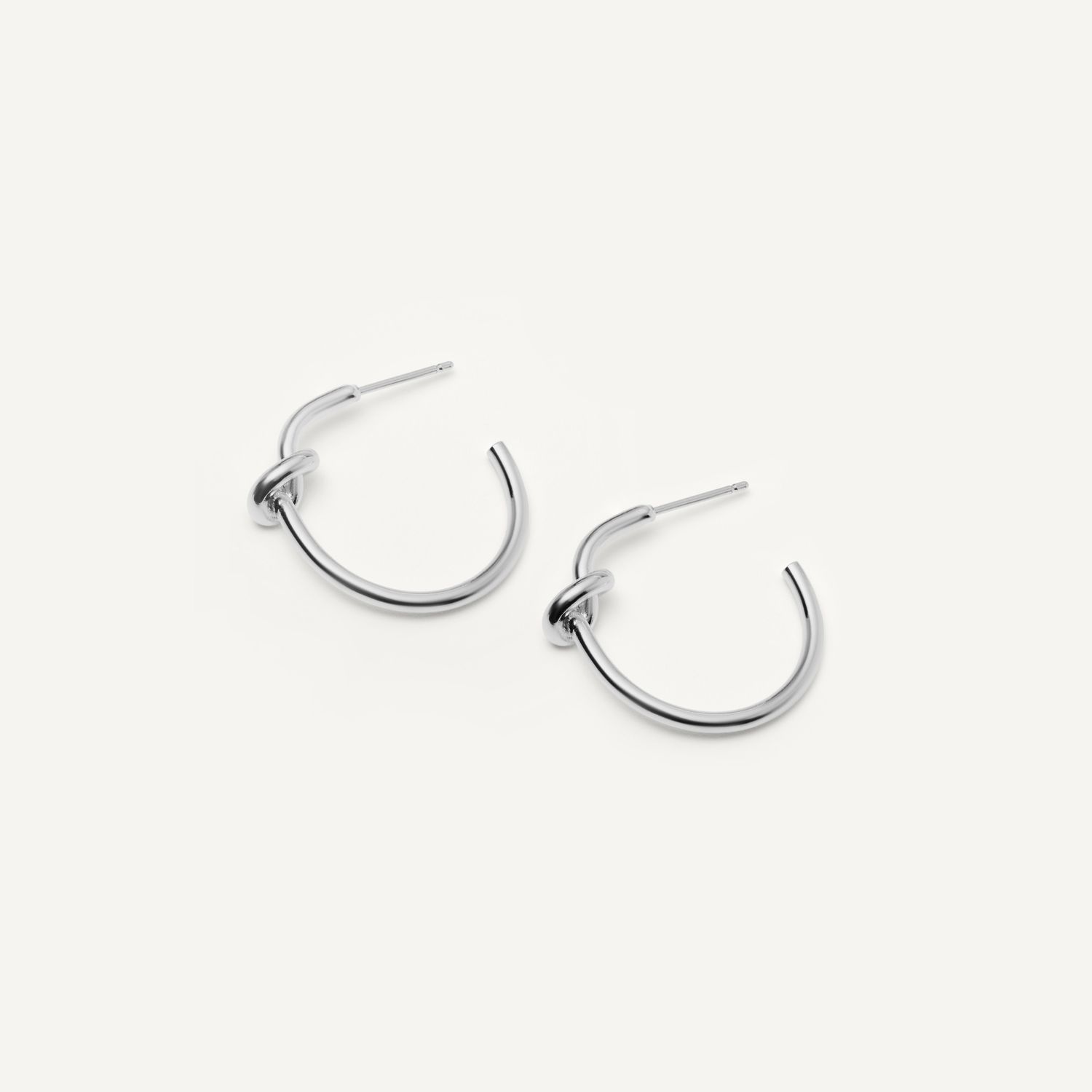 Серьги Knot Hoop – Silver