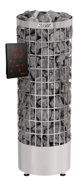 HARVIA Электрическая печь Cilindro PC70XW WiFi, нержавеющая сталь (с выносным пультом WiFi в комплекте), артикул HPC704XW