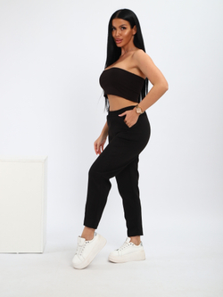 Брюки "Замша" черные