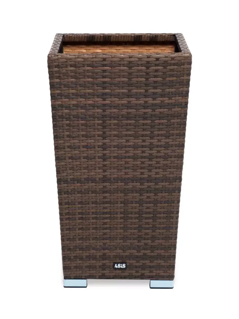 "Капучино" кашпо для цветов плетеное из искусственного ротанга, цвет коричневый