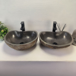 Раковина из речного камня ПАРА! RS-63696 47*41*15 2шт 0126
