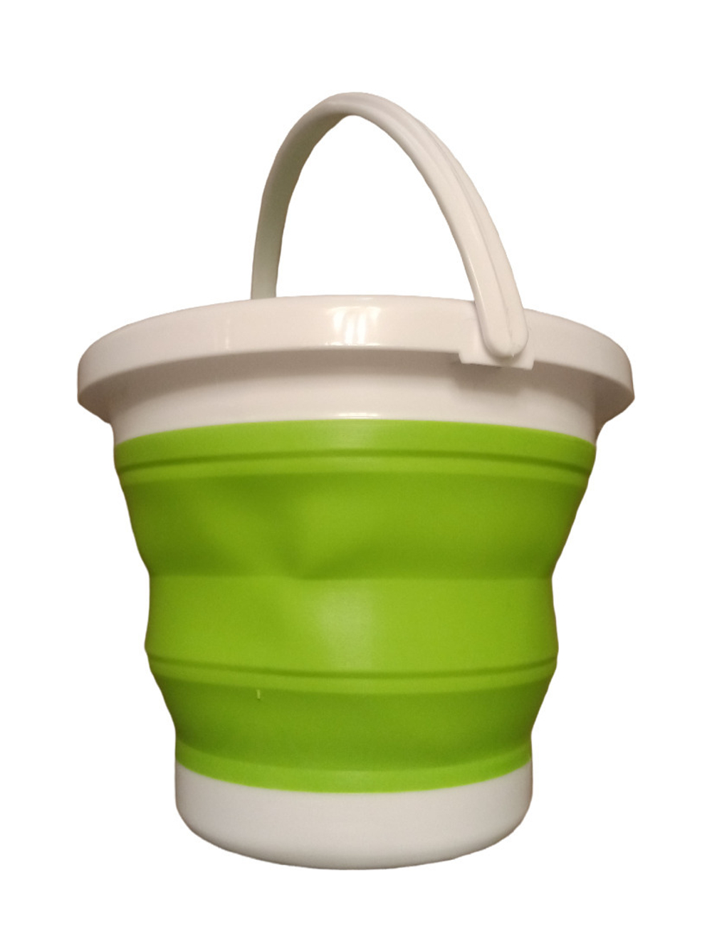 Ведро складное 5 литров, круглое, цвет зеленый