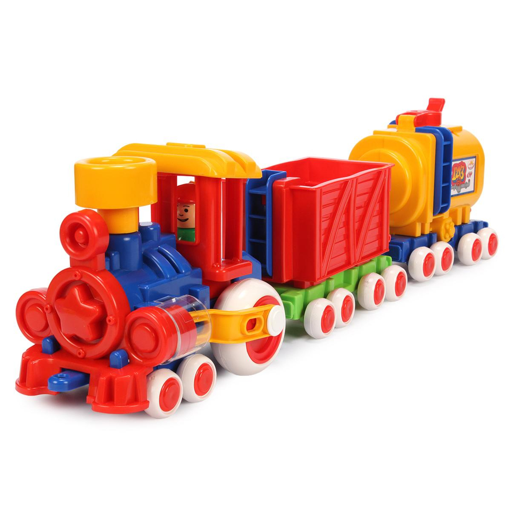 Паровозик Ромашка с 2 вагонами (Форма)