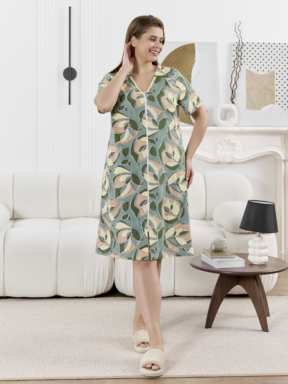 Халат Нора Виотекс СВЕТЛО-ЗЕЛЕНЫЙ