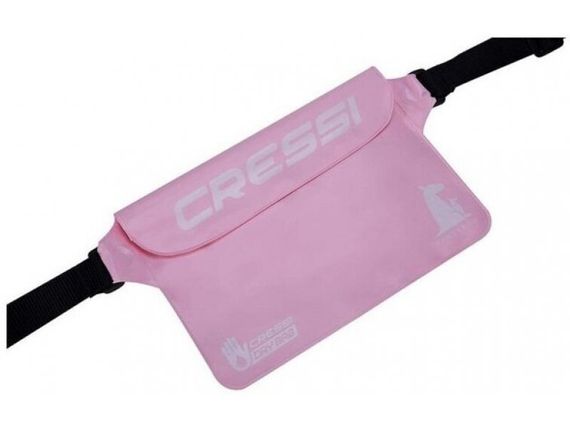 Сумка поясная Cressi герметичная Kangaroo Dry Pouch светло-розовая