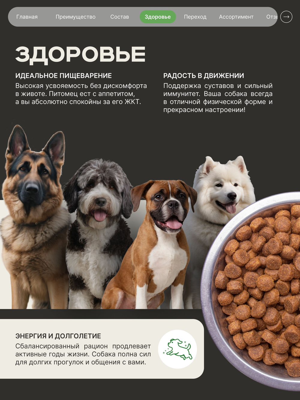 Корм сухой для взрослых собак породы Немецкая овчарка, с ягненком, 12 кг, QUATTRO