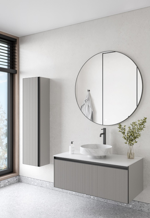 Armadi Art Комплект QUATRO 100 тумба+раковина чаша Calacatta