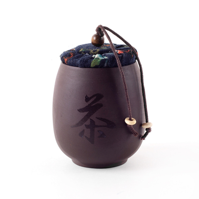 278213 Чайница "Чай" 190 мл, керамика коричневый