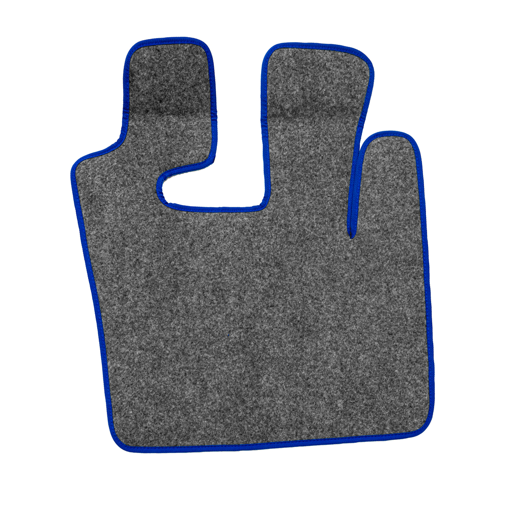 Ковры Daf XF-105 с 2006 года (механика) (экокожа, синий, синий кант, желтая вышивка)