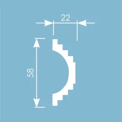 Молдинг Ecopolymer, 58x22 мм