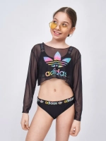 купальник раздельный спортивный с топом парео