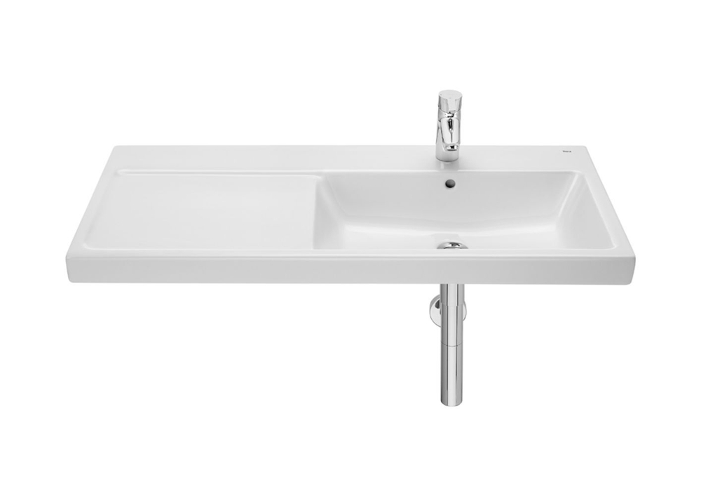 Раковина Roca The Gap Plus 100х46 высокий бортик, 1 отверстие, правая 3270ME004