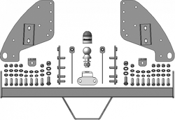 Полностью Оцинкованный Фаркоп с эл-кой Smart для Mitsubishi L200 2006-2014, 2015-н.в., Fiat Fullback 2016-2019 (оцинк. Шар)(паспорт и сертификат в комплекте) 91301-FE.Motodor