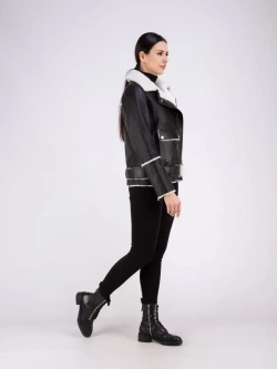 Дубленка зимняя натуральная укороченная