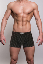 Мужские трусы-боксеры с узором-сеткой (Размер: XXL) (Цвет: красный)